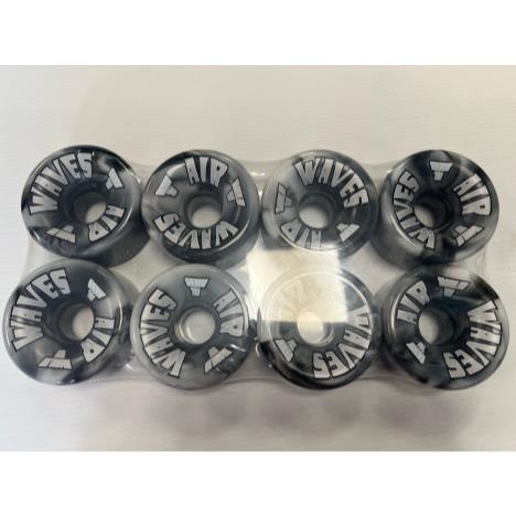 Air Waves Quad Roller Skate Wheels -Black/White Swirl  - Pack of 8 £59.95